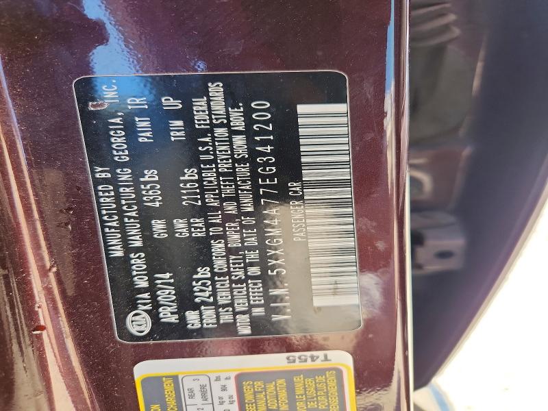 Aukcja sprzedaży 2014 Kia Optima, vin: 5XXGM4A77EG341200, numer aukcji: 68090526
