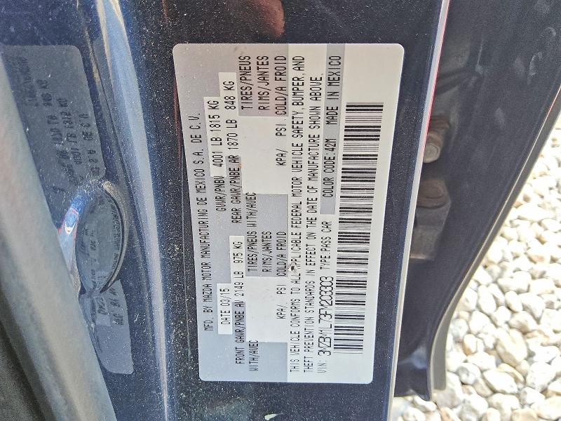 65480526 :رقم المزاد ، 3MZBM1L73FM203303 vin ، 2015 Mazda 3 مزاد بيع