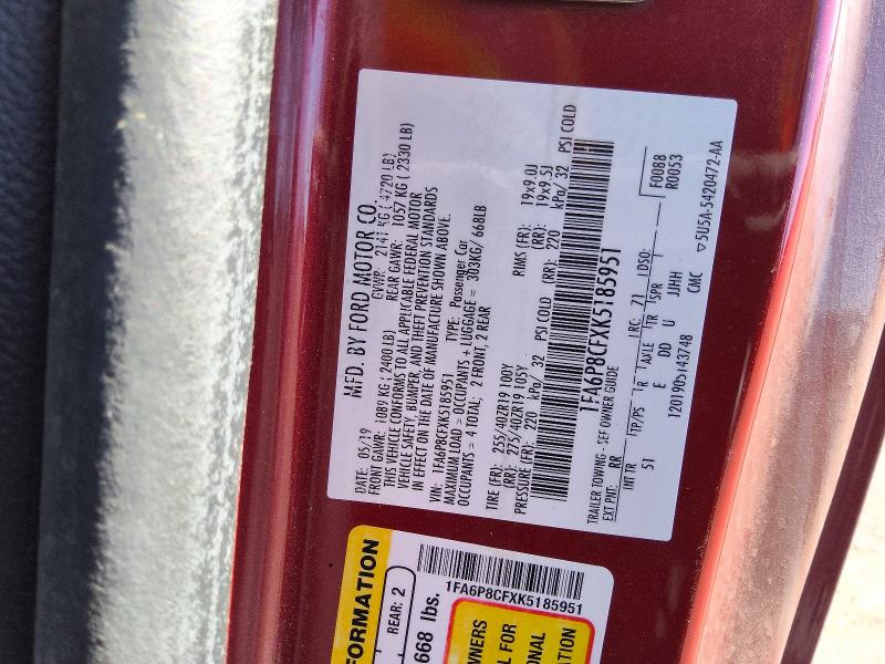 Aukcja sprzedaży 2019 Ford Mustang, vin: 1FA6P8CFXK5185951, numer aukcji: 67524236