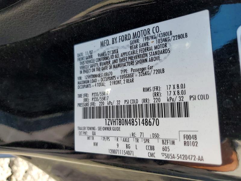 Продажа на аукционе авто 2008 Ford Mustang, vin: 1ZVHT80N485148670, номер лота: 67398586