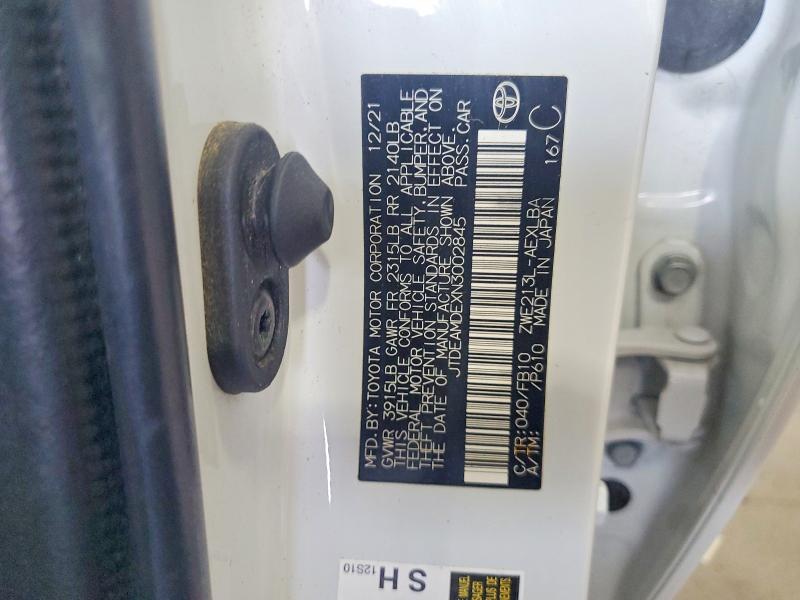 Aukcja sprzedaży 2022 Toyota Corolla, vin: JTDEAMDEXN3002845, numer aukcji: 69811766