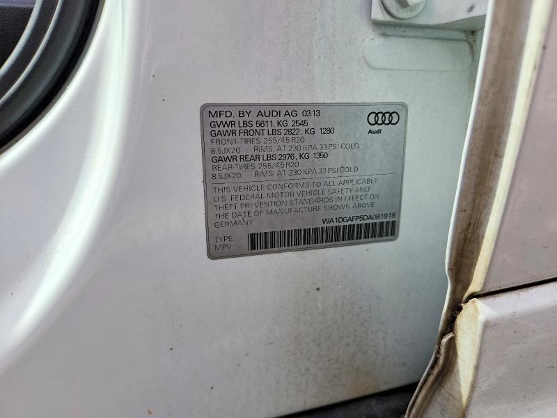 Продажа на аукционе авто 2013 Audi Q5, vin: WA1DGAFP5DA081918, номер лота: 70447816