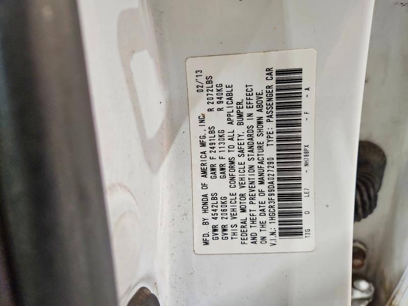 Продаж на аукціоні авто 2013 Honda Accord, vin: 1HGCR3F99DA027290, номер лоту: 69701216