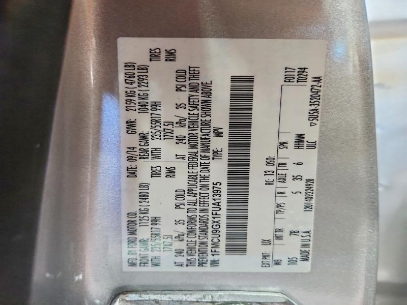 Продажа на аукционе авто 2015 Ford Escape, vin: 1FMCU9GX1FUA13975, номер лота: 67919566