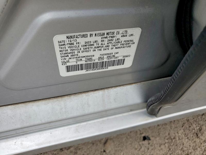 2013 Infiniti G37 Sedan მანქანა იყიდება აუქციონზე, vin: JN1CV6AR3DM359309, აუქციონის ნომერი: 71032966