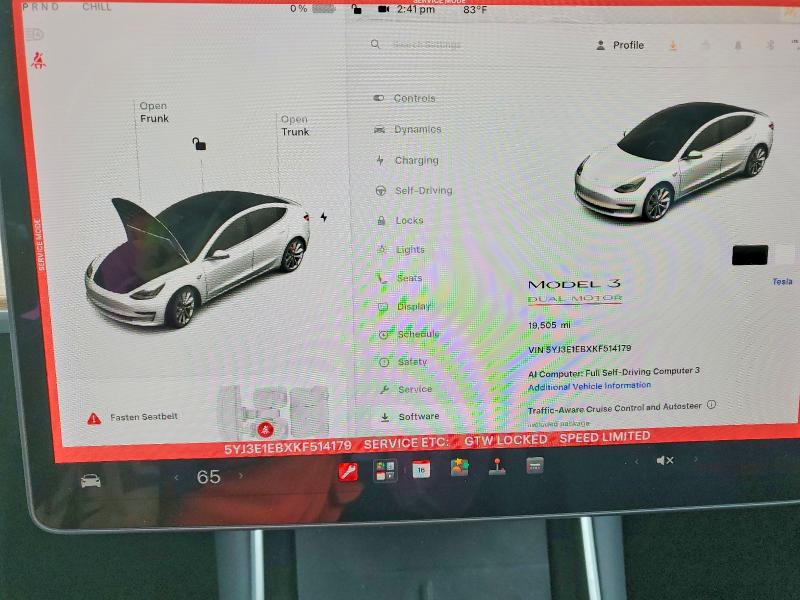 Продажа на аукционе авто 2019 Tesla Model 3, vin: 5YJ3E1EBXKF514179, номер лота: 67185286