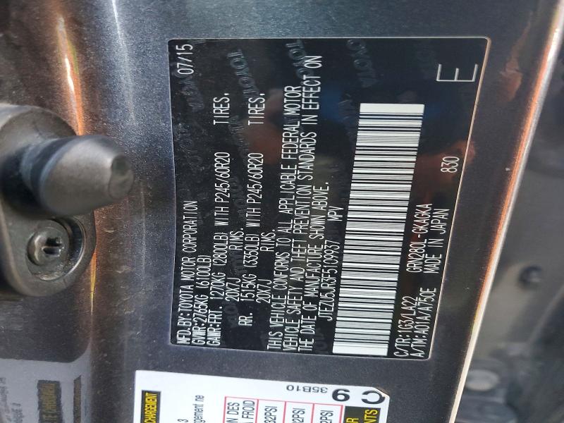 Продажа на аукционе авто 2015 Toyota 4runner, vin: JTEZU5JR3F5109937, номер лота: 67227156