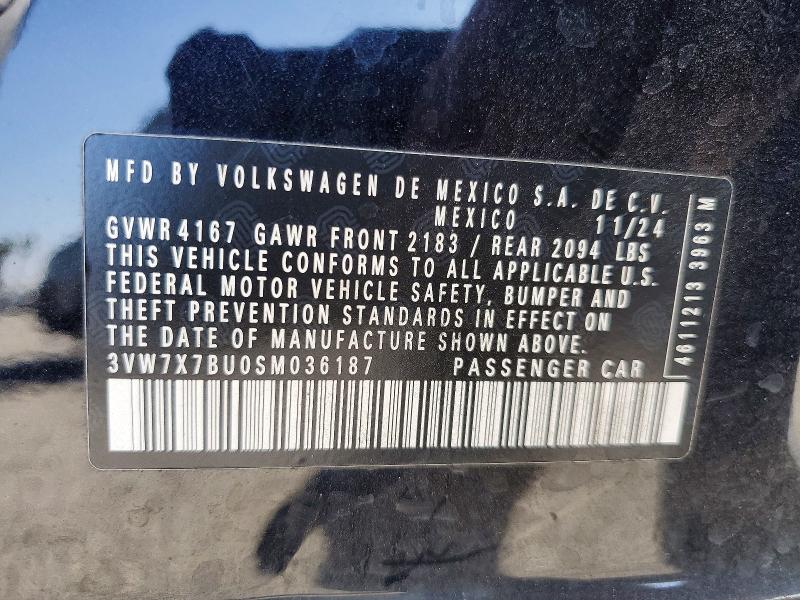 67405026 :رقم المزاد ، 3VW7X7BU0SM036187 vin ، 2025 Volkswagen Jetta مزاد بيع