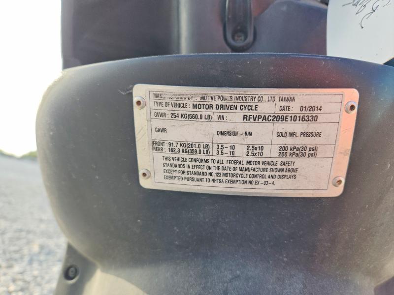 Продаж на аукціоні авто 2014 Genuine Scooter Co. Buddy, vin: RFVPAC209E1016330, номер лоту: 69142876