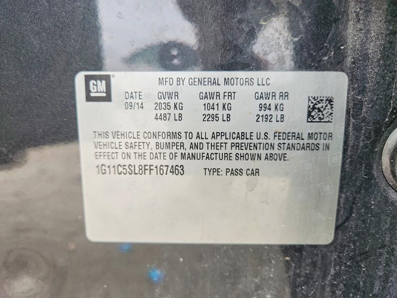 Продажа на аукционе авто 2015 Chevrolet Malibu, vin: 1G11C5SL8FF167463, номер лота: 68497316