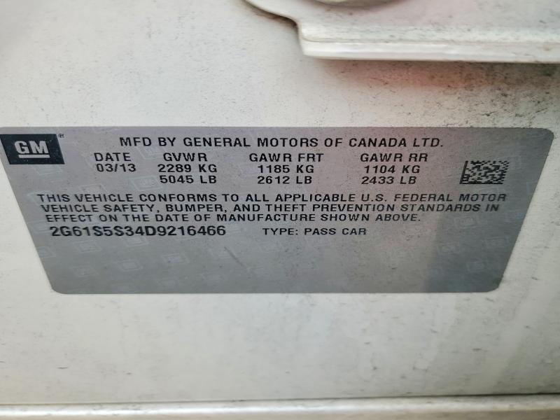 2013 Cadillac Xts მანქანა იყიდება აუქციონზე, vin: 2G61S5S34D9216466, აუქციონის ნომერი: 69732536