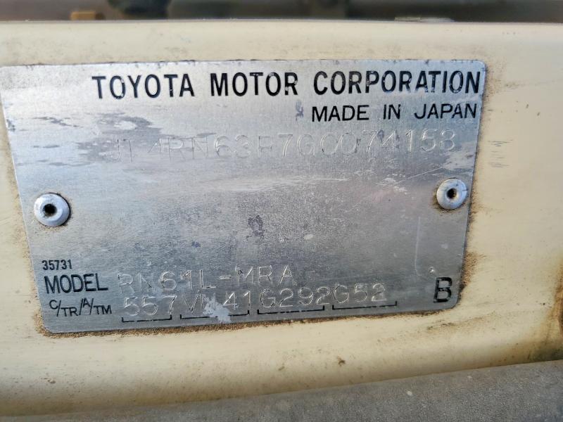Продажа на аукционе авто 1986 Toyota Pickup, vin: JT4RN63R7G0074158, номер лота: 70489696