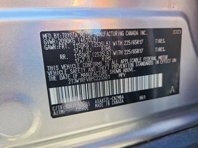 67862046 :رقم المزاد ، 2T3W1RFV8PC225501 vin ، 2023 Toyota Rav4 مزاد بيع