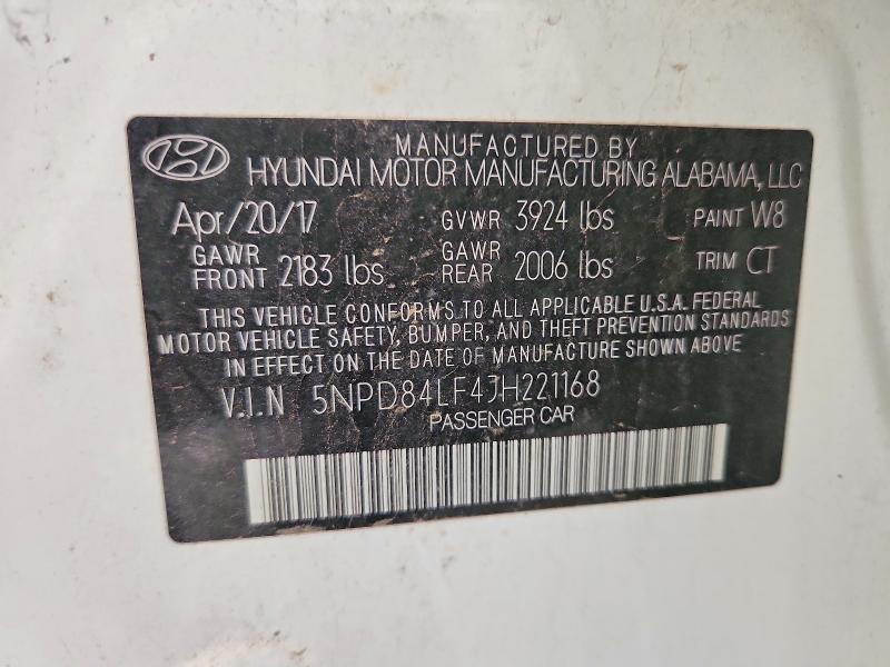 Aukcja sprzedaży 2018 Hyundai Elantra, vin: 5NPD84LF4JH221168, numer aukcji: 69251076