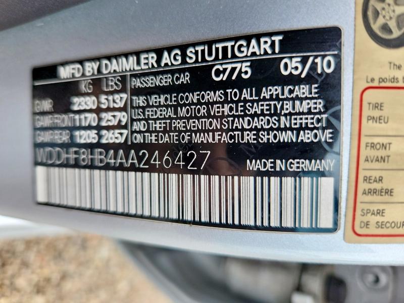 Aukcja sprzedaży 2010 Mercedes-benz E, vin: WDDHF8HB4AA246427, numer aukcji: 69414776