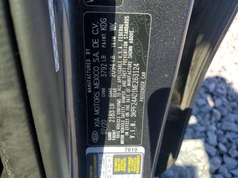 Aukcja sprzedaży 2021 Kia Forte, vin: 3KPF24AD1ME263124, numer aukcji: 70306126