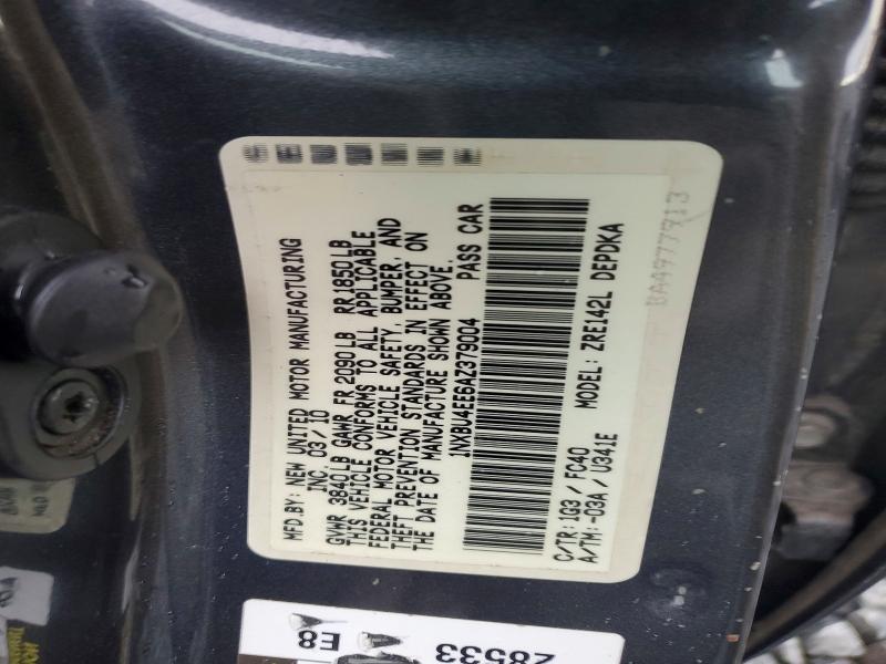 Aukcja sprzedaży 2010 Toyota Corolla, vin: 1NXBU4EE6AZ379004, numer aukcji: 70269546