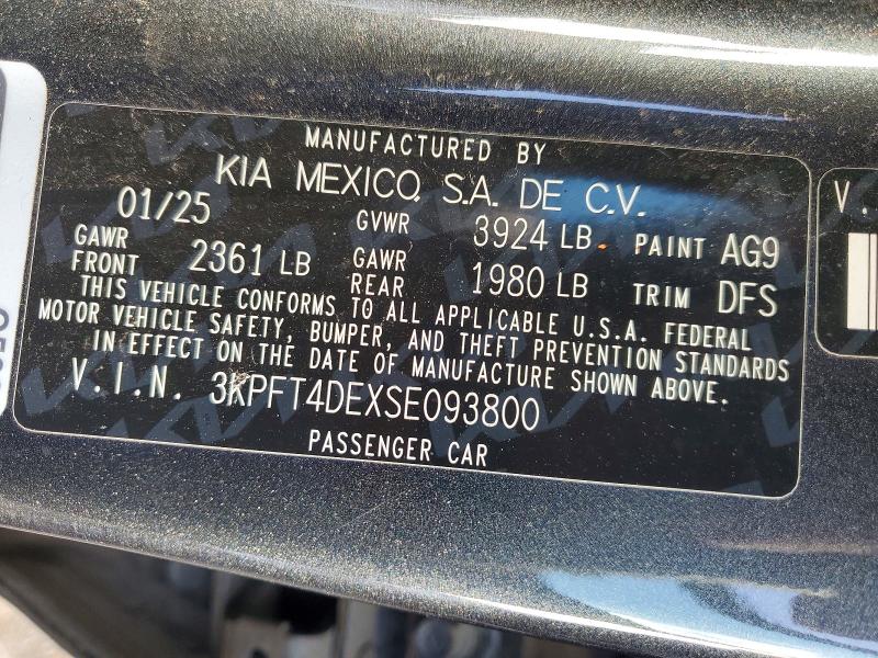 Aukcja sprzedaży 2025 Kia K4, vin: 3KPFT4DEXSE093800, numer aukcji: 69288386