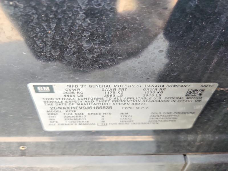 Продаж на аукціоні авто 2018 Chevrolet Equinox, vin: 2GNAXHEV9J6186835, номер лоту: 69902626