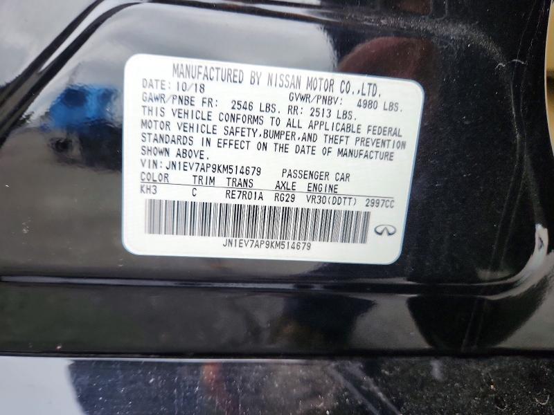 Aukcja sprzedaży 2019 Infiniti Q50, vin: JN1EV7AP9KM514679, numer aukcji: 69360806