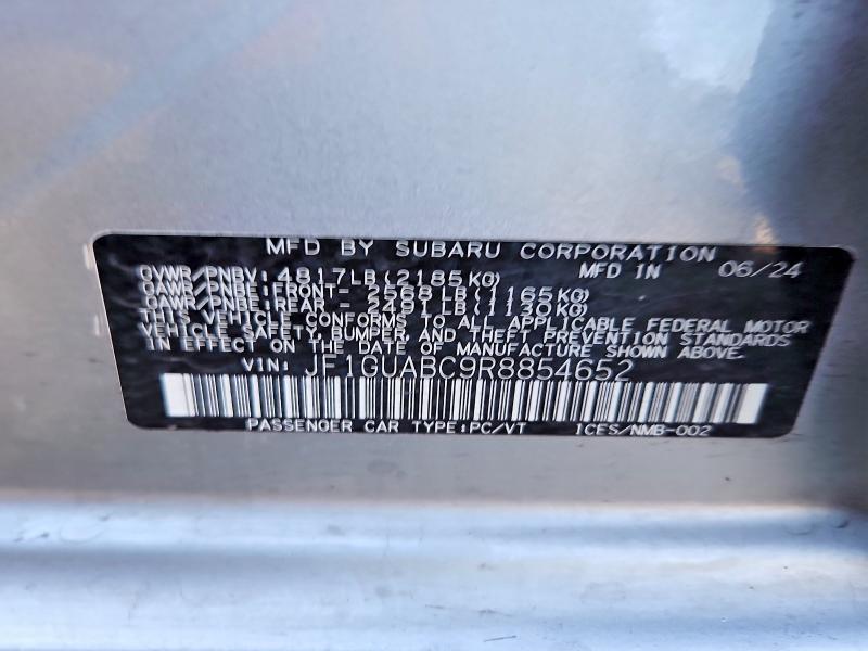2024 Subaru Impreza მანქანა იყიდება აუქციონზე, vin: JF1GUABC9R8854652, აუქციონის ნომერი: 67745276