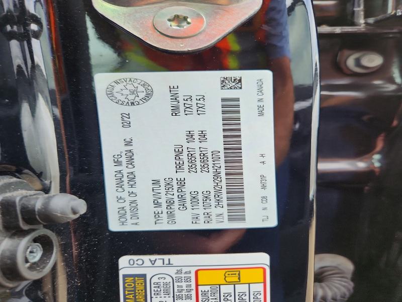 Aukcja sprzedaży 2022 Honda Cr-v, vin: 2HKRW2H29NH211070, numer aukcji: 69289256