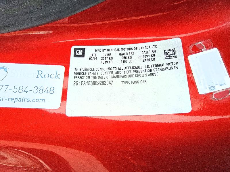 2014 Chevrolet Camaro მანქანა იყიდება აუქციონზე, vin: 2G1FA1E30E9282047, აუქციონის ნომერი: 70480156
