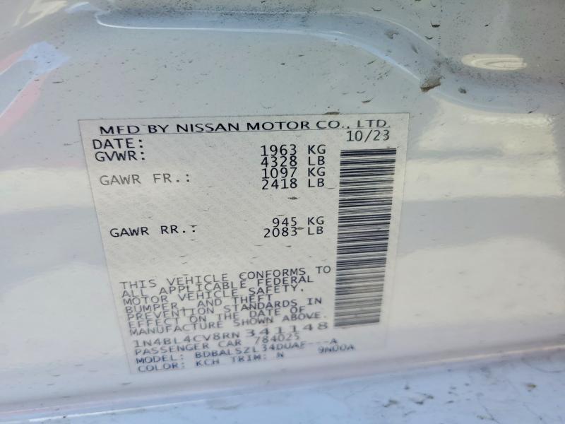 Aukcja sprzedaży 2024 Nissan Altima, vin: 1N4BL4CV8RN341148, numer aukcji: 67813386