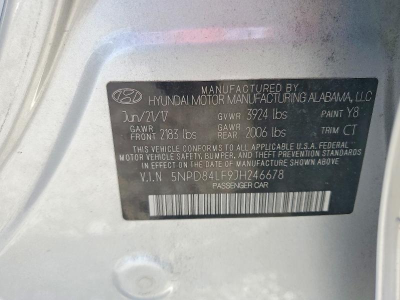 Aukcja sprzedaży 2018 Hyundai Elantra, vin: 5NPD84LF9JH246678, numer aukcji: 68023896