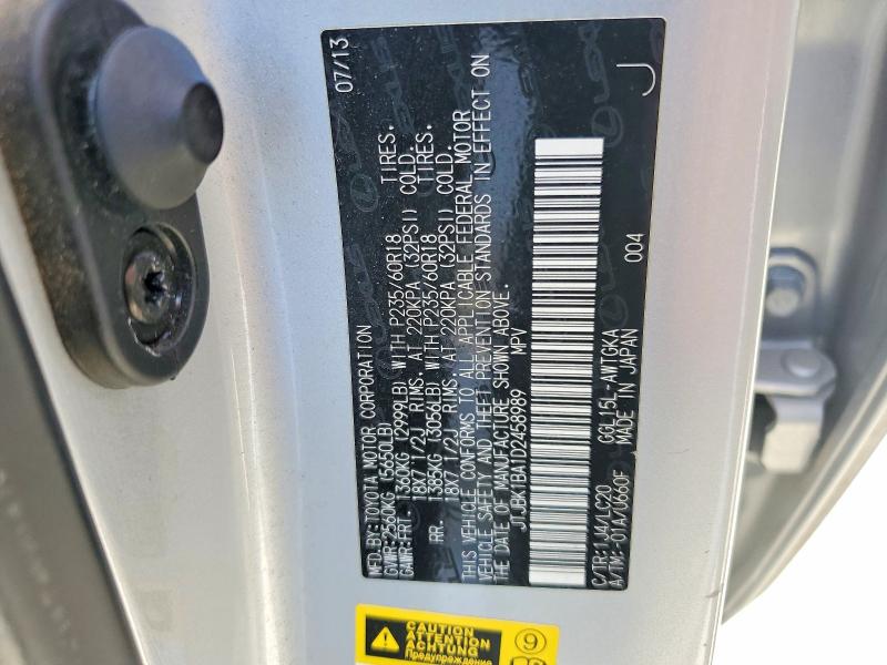 Aukcja sprzedaży 2013 Lexus Rx 350, vin: JTJBK1BA1D2458989, numer aukcji: 68306746