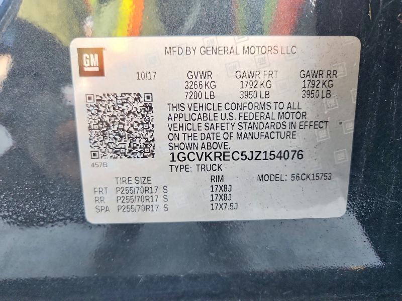 2018 Chevrolet Silverado მანქანა იყიდება აუქციონზე, vin: 1GCVKREC5JZ154076, აუქციონის ნომერი: 68269136