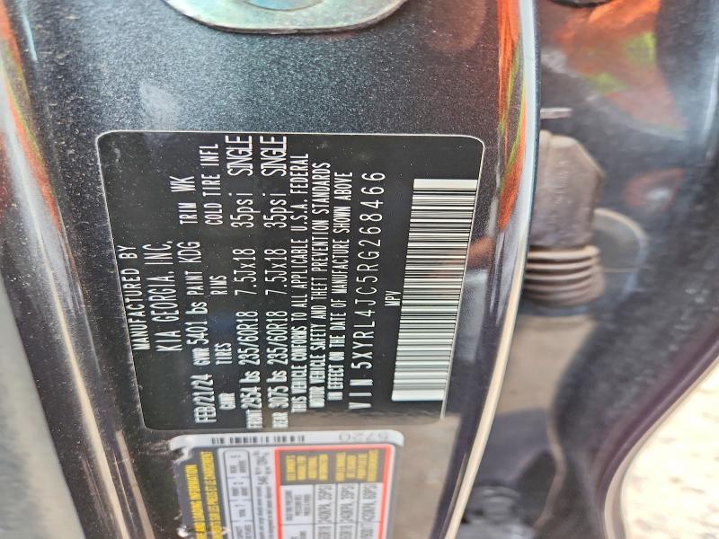 Aukcja sprzedaży 2024 Kia Sorento, vin: 5XYRL4JC5RG268466, numer aukcji: 68691516