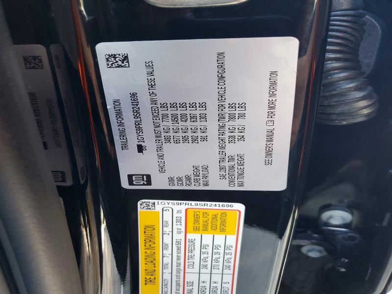 Продаж на аукціоні авто 2025 Cadillac Escalade, vin: 1GYS9PRL9SR241696, номер лоту: 68989186