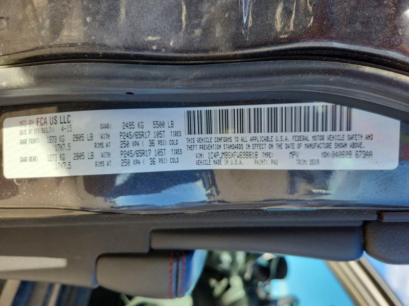 Продажа на аукционе авто 2015 Jeep Cherokee, vin: 1C4PJMBSXFW698818, номер лота: 68896816