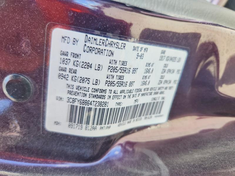 Продаж на аукціоні авто 2004 Chrysler Pt Cruiser, vin: 3C8FY68864T238281, номер лоту: 68261586
