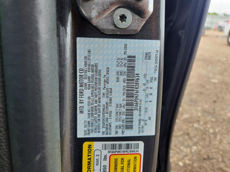 Продаж на аукціоні авто 2015 Ford Fusion, vin: 3FA6P0H76FR289634, номер лоту: 69400206
