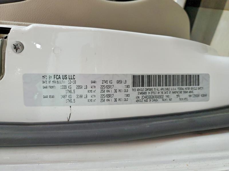 Продаж на аукціоні авто 2019 Dodge Grand Caravan, vin: 2C4RDGBG8KR602832, номер лоту: 69580126