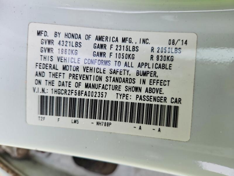 Aukcja sprzedaży 2015 Honda Accord, vin: 1HGCR2F58FA002357, numer aukcji: 70856686