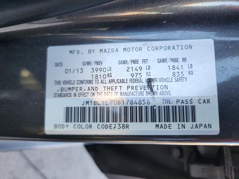 67936336 :رقم المزاد ، JM1BL1L70D1784856 vin ، 2013 Mazda 3 مزاد بيع