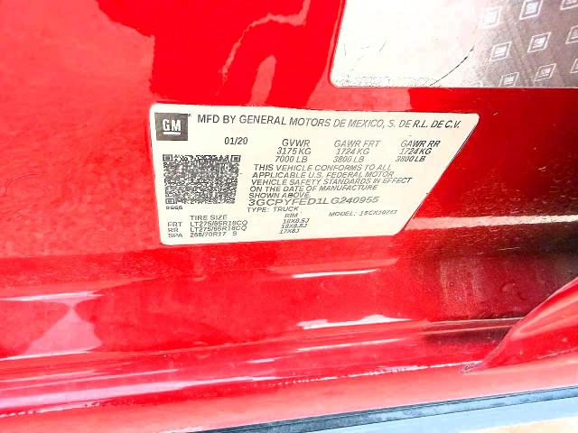 Aukcja sprzedaży 2020 Chevrolet Silverado, vin: 3GCPYFED1LG240955, numer aukcji: 68769476