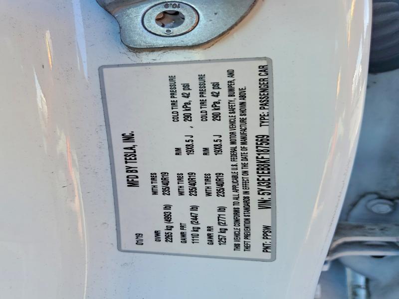 Aukcja sprzedaży 2019 Tesla Model 3, vin: 5YJ3E1EB8KF187569, numer aukcji: 67542306