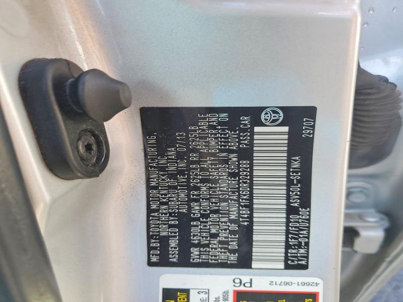 68849396 :رقم المزاد ، 4T4BF1FK6DR329288 vin ، 2013 Toyota Camry مزاد بيع