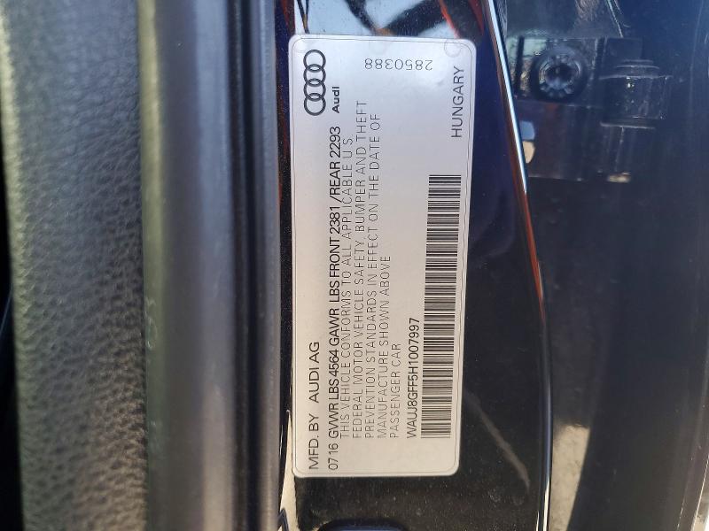 Aukcja sprzedaży 2017 Audi A3, vin: WAUJ8GFF5H1007997, numer aukcji: 66764616