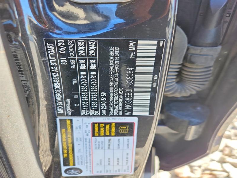 Aukcja sprzedaży 2020 Mercedes-benz Glc, vin: W1N0G8EB3LF838084, numer aukcji: 70827156