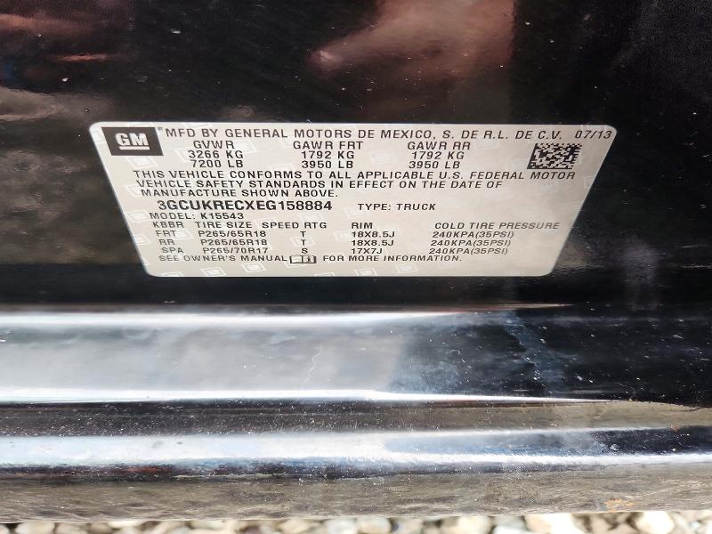 69459046 :رقم المزاد ، 3GCUKRECXEG158884 vin ، 2014 Chevrolet Silverado مزاد بيع