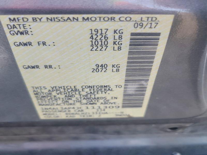 Aukcja sprzedaży 2018 Nissan Altima, vin: 1N4AL3AP4JC111309, numer aukcji: 68156336