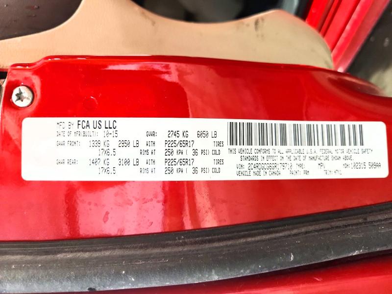 Aukcja sprzedaży 2016 Dodge Grand Caravan, vin: 2C4RDGCG6GR179710, numer aukcji: 67857726