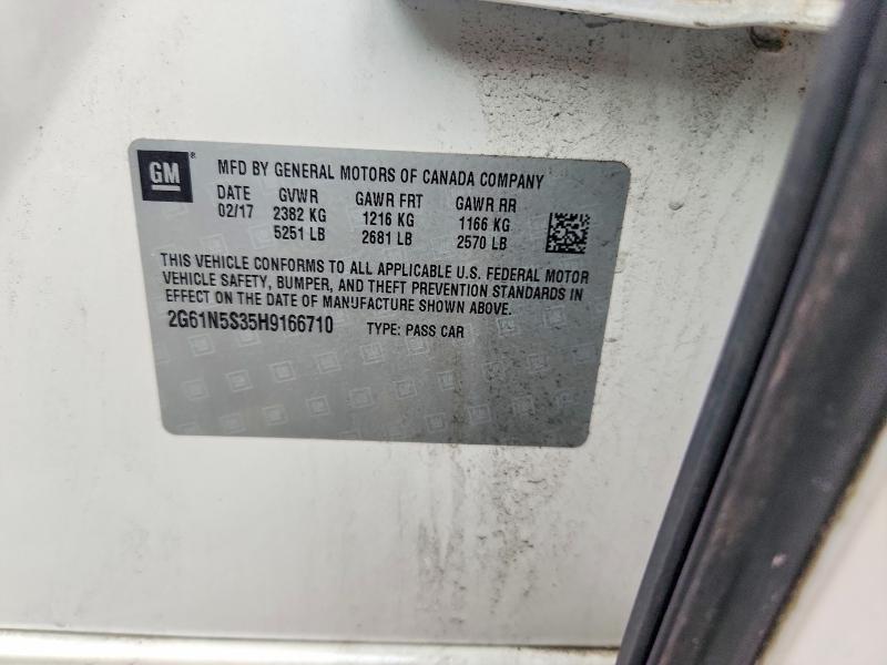 Aukcja sprzedaży 2017 Cadillac Xts, vin: 2G61N5S35H9166710, numer aukcji: 66128406
