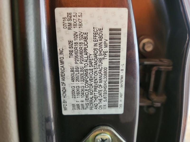Auction sale of the 2017 Acura Rdx, vin: 5J8TB3H5XHL006800, lot number: 68890436