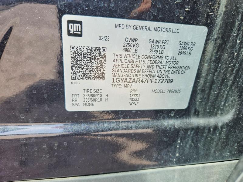 2023 Cadillac Xt4 მანქანა იყიდება აუქციონზე, vin: 1GYAZAR47PF172789, აუქციონის ნომერი: 70740936